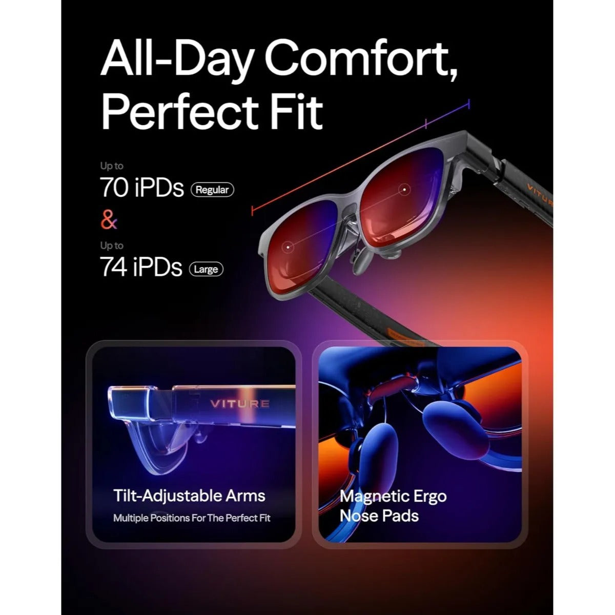 Lentes Ar Viture Luma Pro Xr 1200p 120hz Pantalla 152