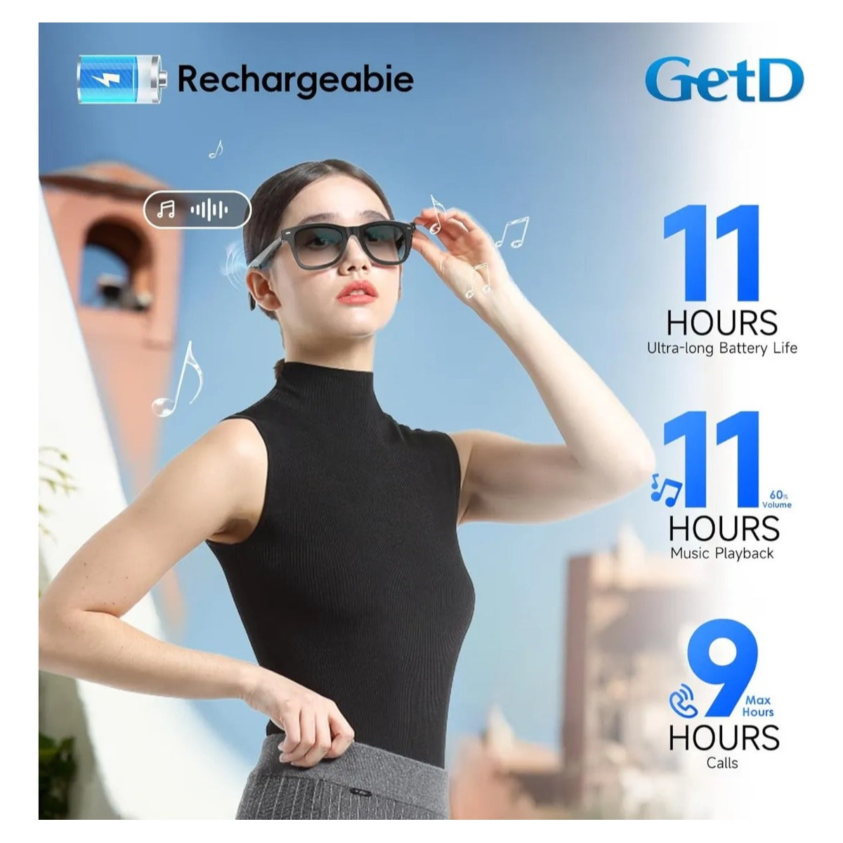 Lentes Inteligentes Getd Ai Chatgpt Traductor Bluetooth