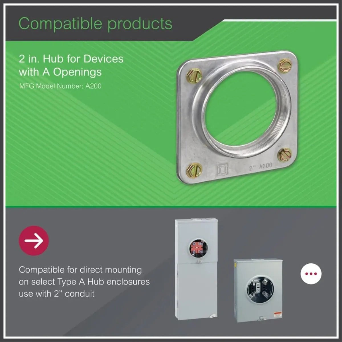 Conector Square D A200 2 Pulgadas Compatible Apertura A
