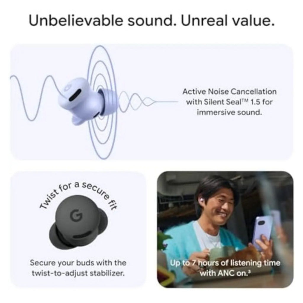 Google Pixel Buds 2a Bluetooth Cancelacion Ruido Bateria 20h