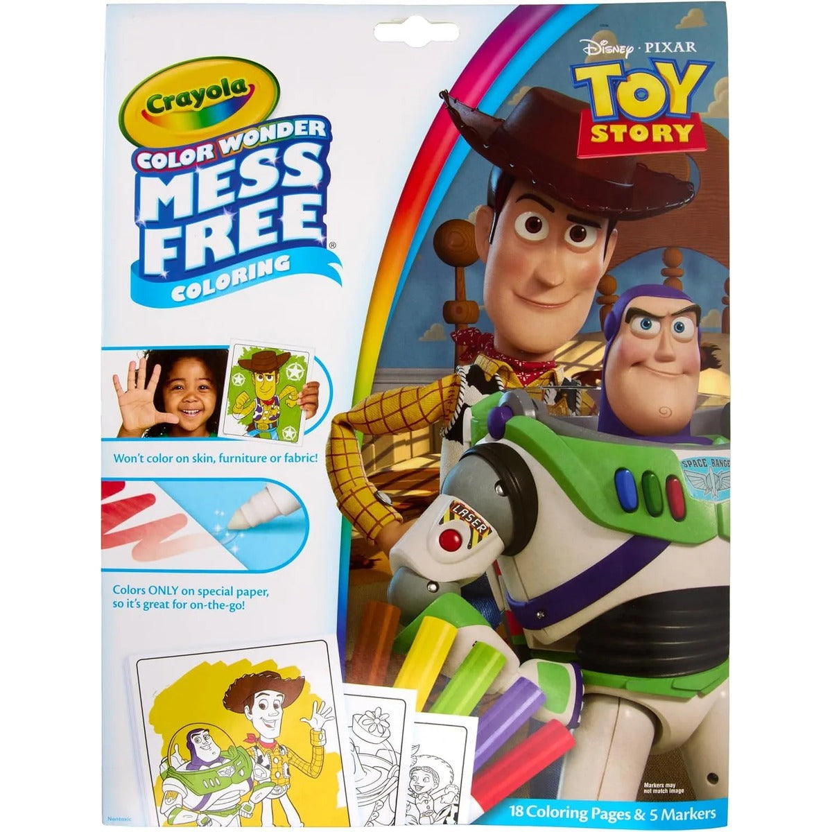 Crayola Color Wonder Niños Toy Story 5 Páginas Y Marcadores