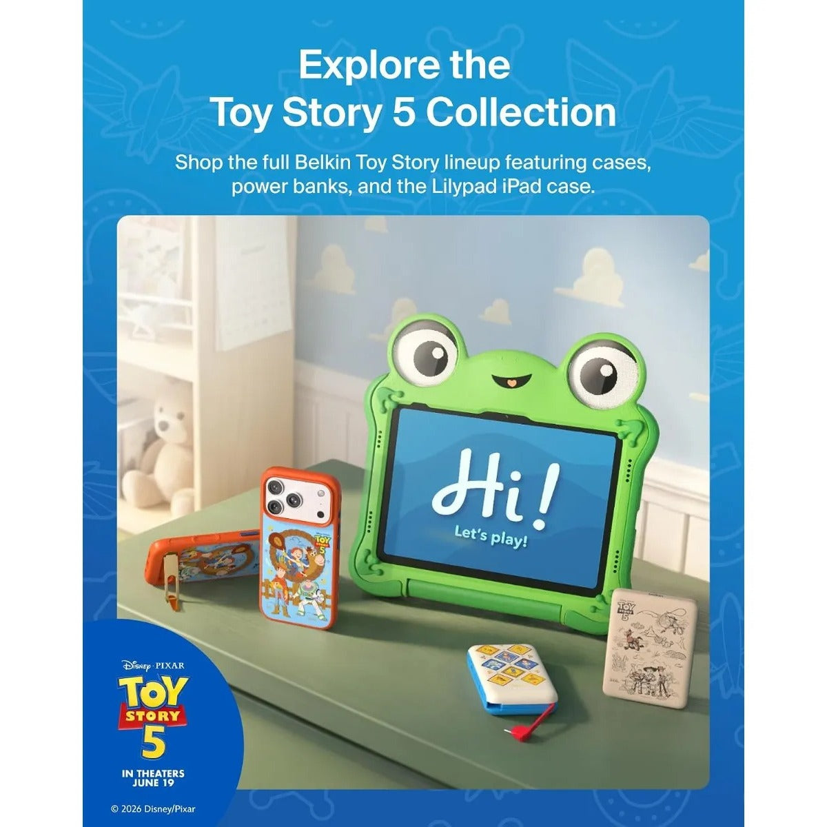 Funda Ipad Lilypad Toy Story 5 11th 2025 10th 2022 Belkin