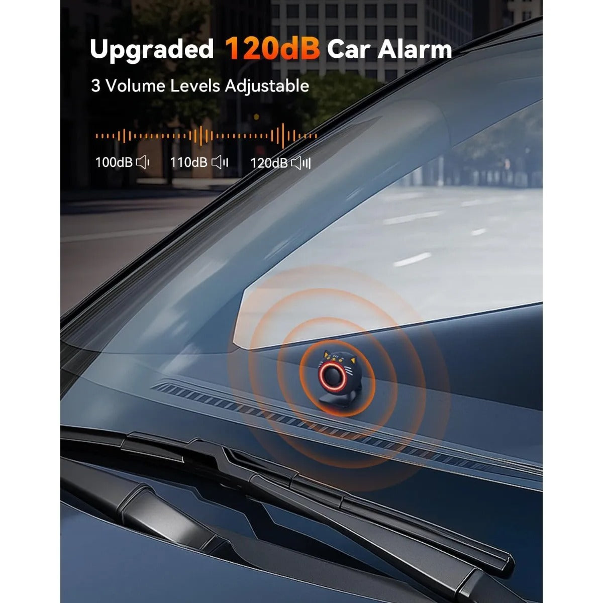 Alarma Inalámbrica Auto 120db Sensor Movimiento