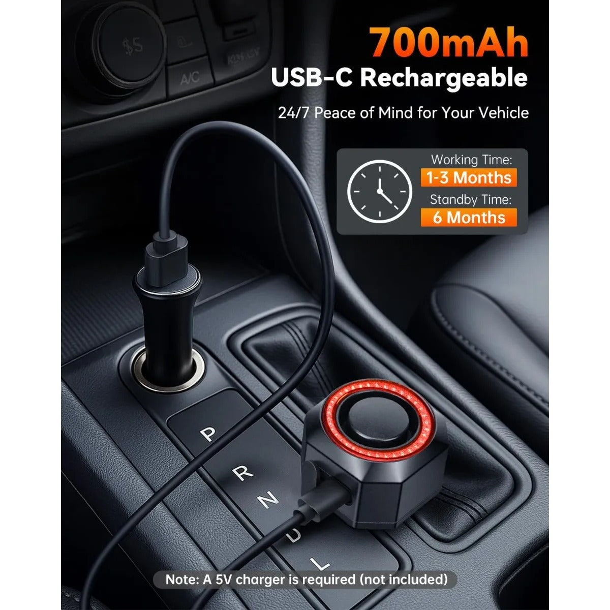 Alarma Inalámbrica Auto 120db Sensor Movimiento