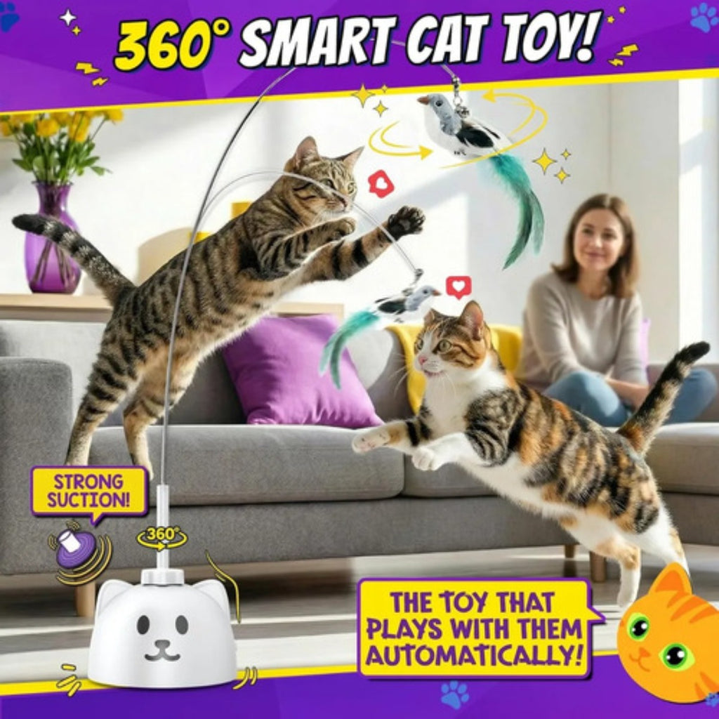 Juguete Interactivo Gato Catpick Pluma Voladora Recargable