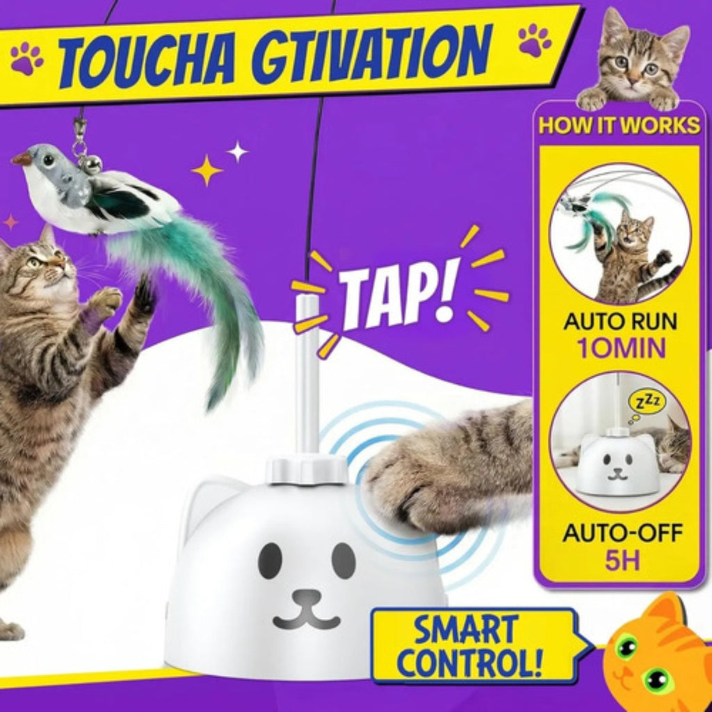 Juguete Interactivo Gato Catpick Pluma Voladora Recargable