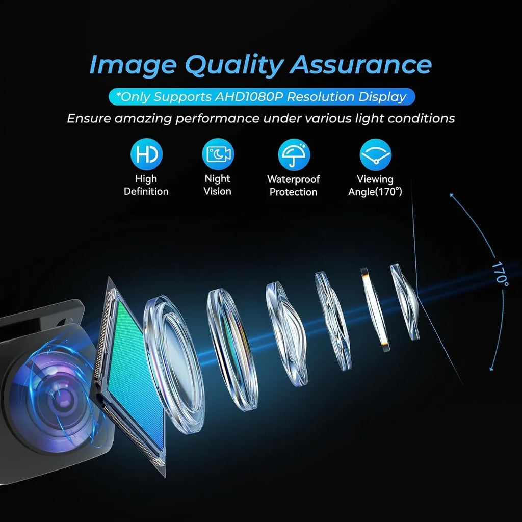 Camara Reversa 1080p 170 Grados Impermeable