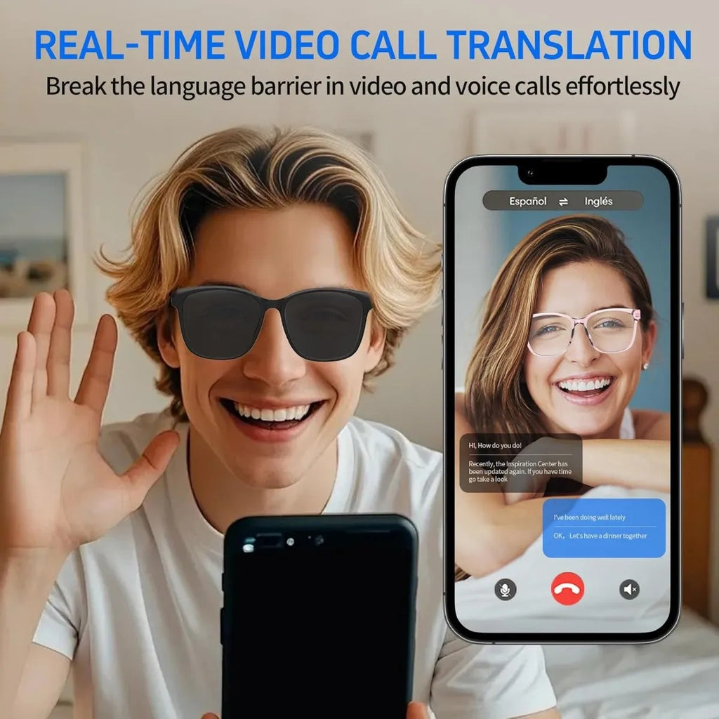 Lentes Inteligentes Ia Traductor 160 Idiomas Blanco