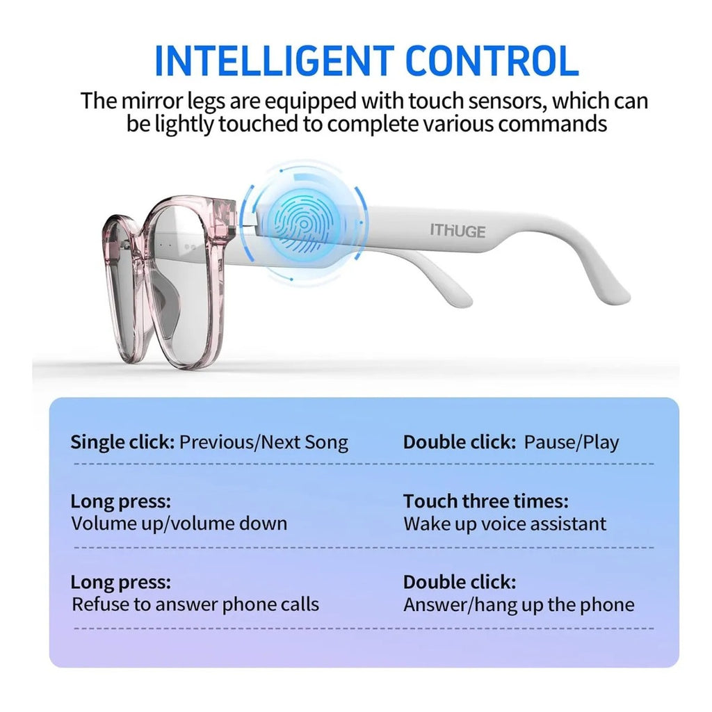 Lentes Inteligentes Ia Traductor 160 Idiomas Blanco