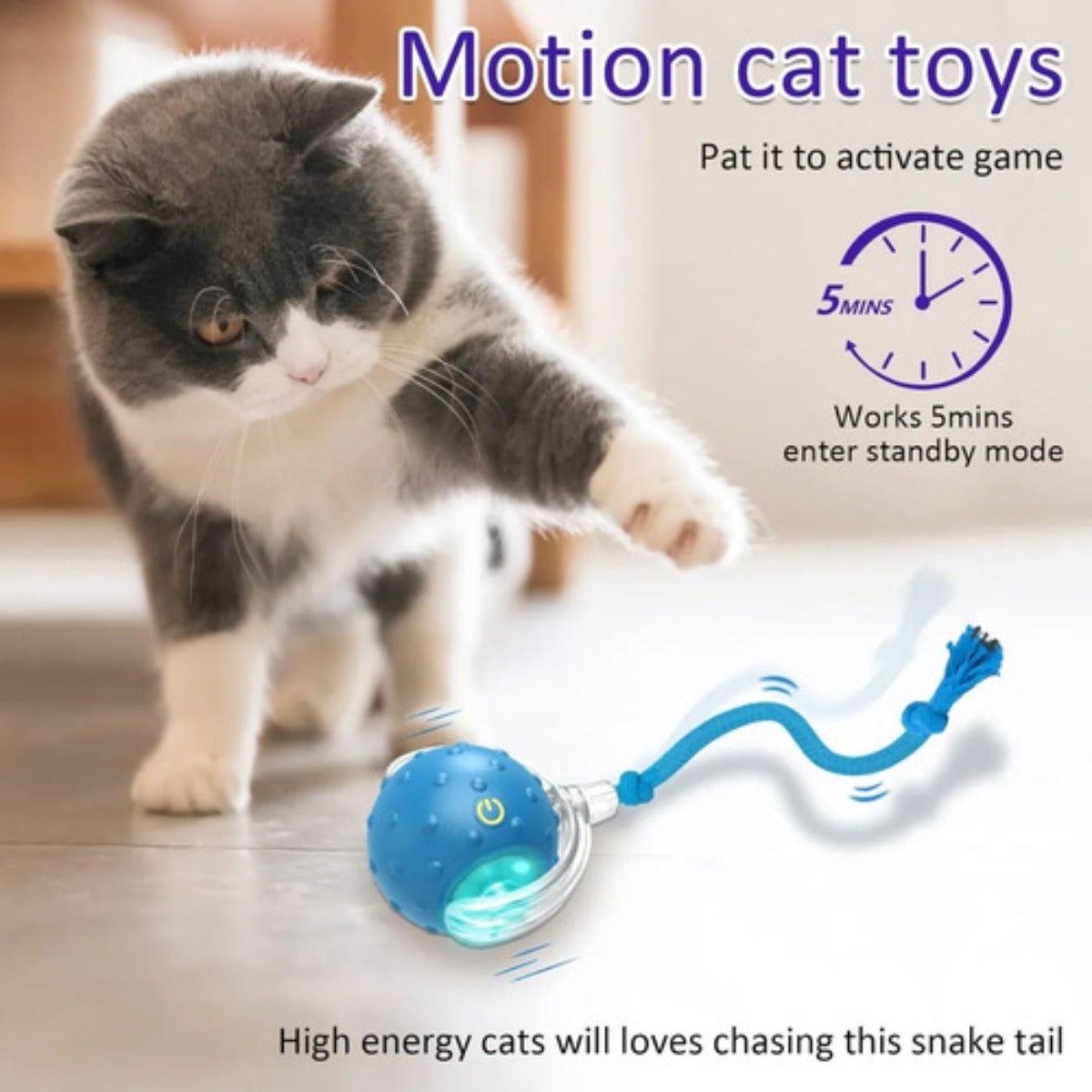 Giociv Pelota Gatos Interiores Chirrido Juguete Interactivo