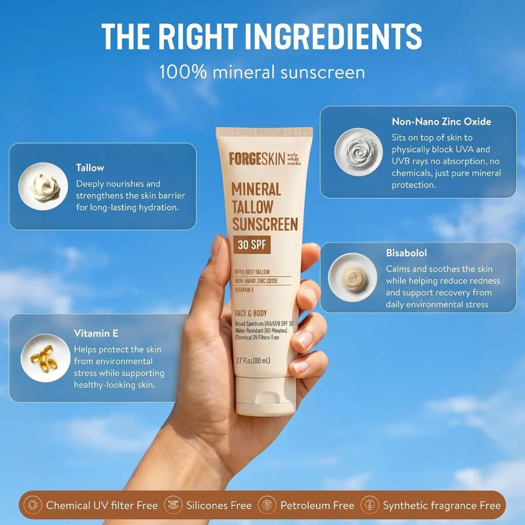 Bloqueador Solar Forge Skin Men Mineral Tallow Spf30 80ml