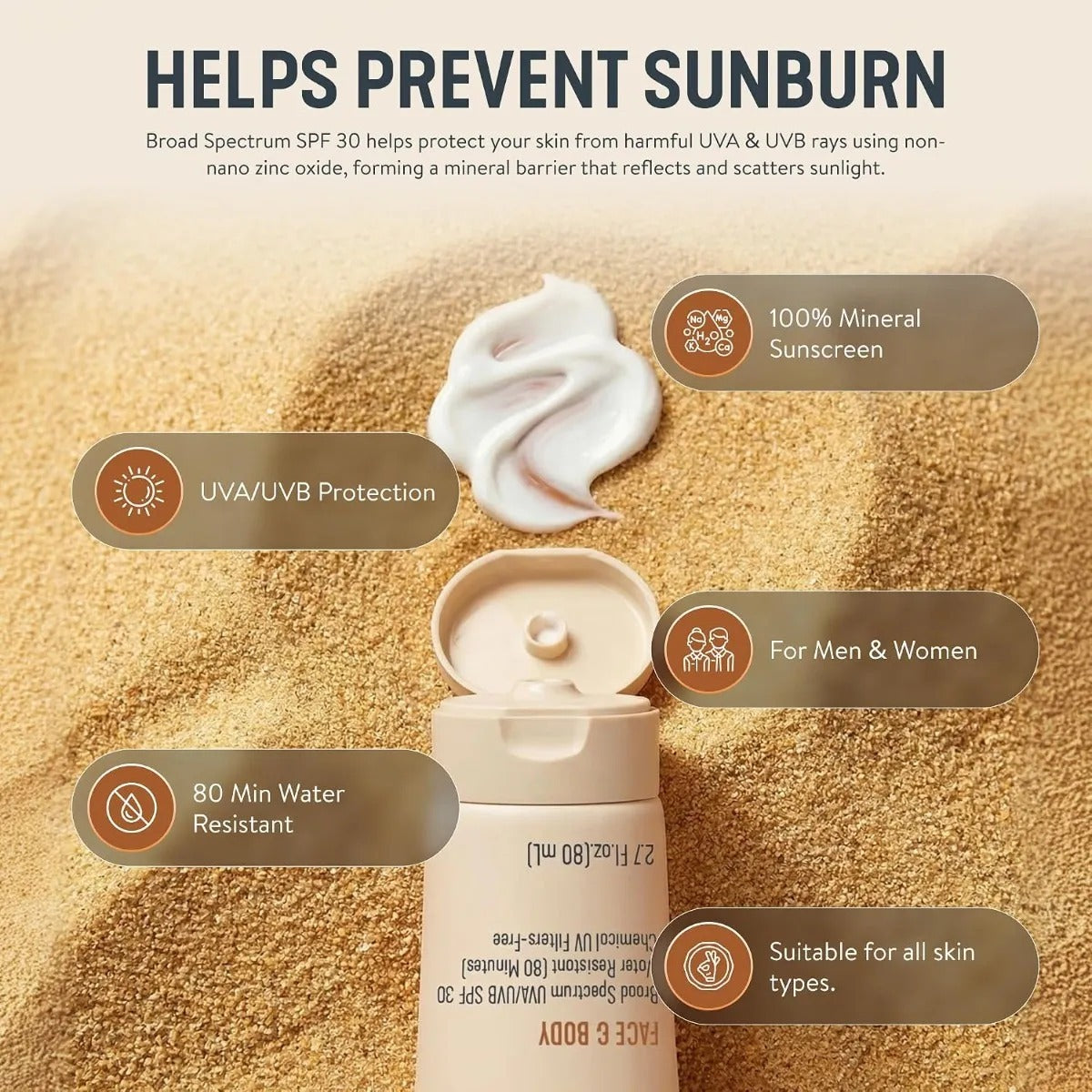 Bloqueador Solar Forge Skin Men Mineral Tallow Spf30 80ml