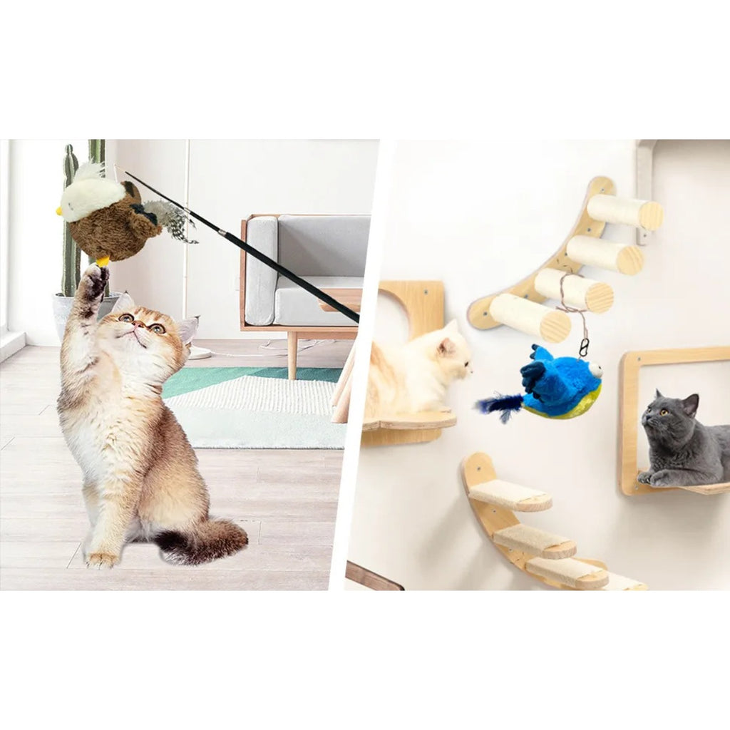 Kreizygo Juguete Para Gato Pájaro Sonido Catnip Recargable