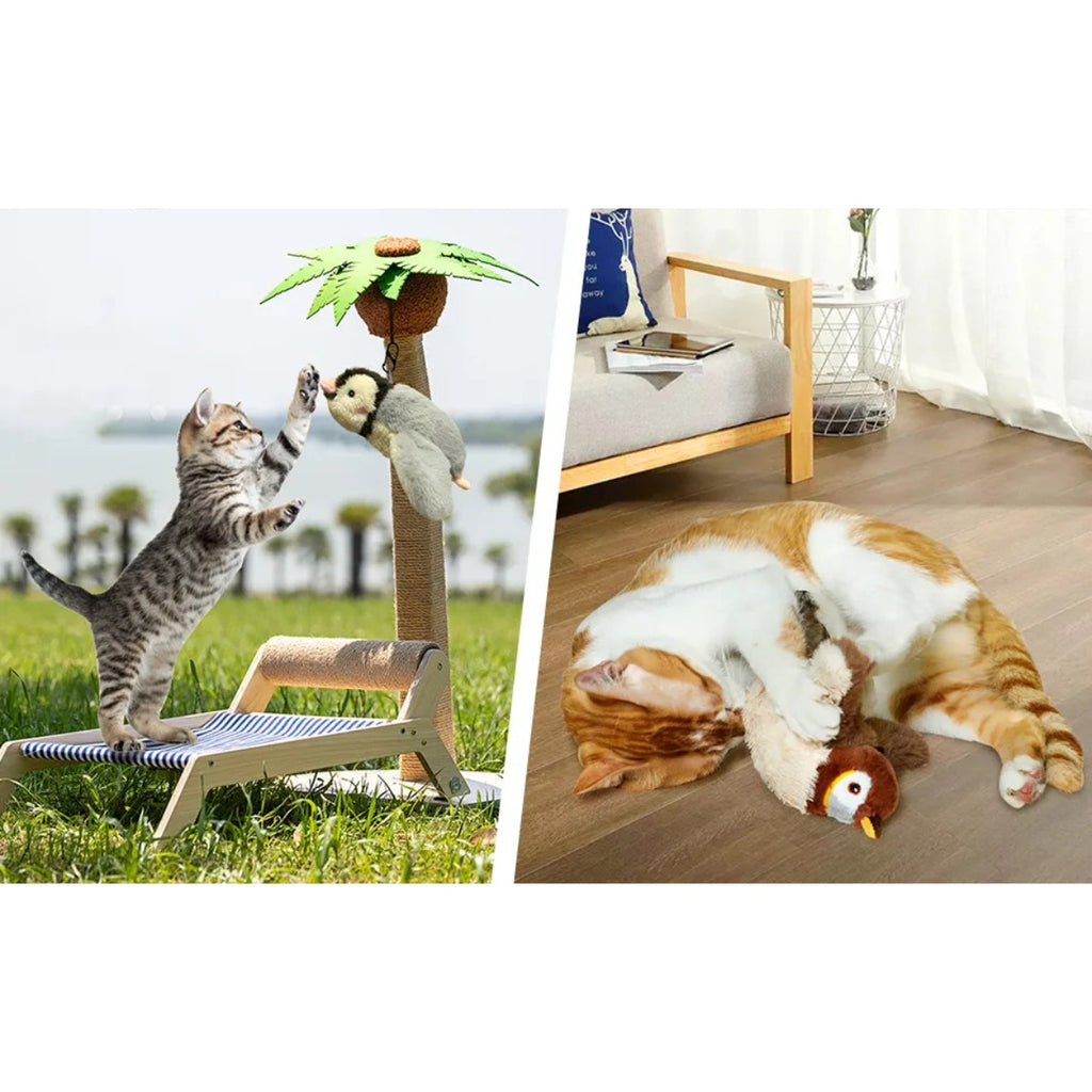 Kreizygo Juguete Para Gato Pájaro Sonido Catnip Recargable