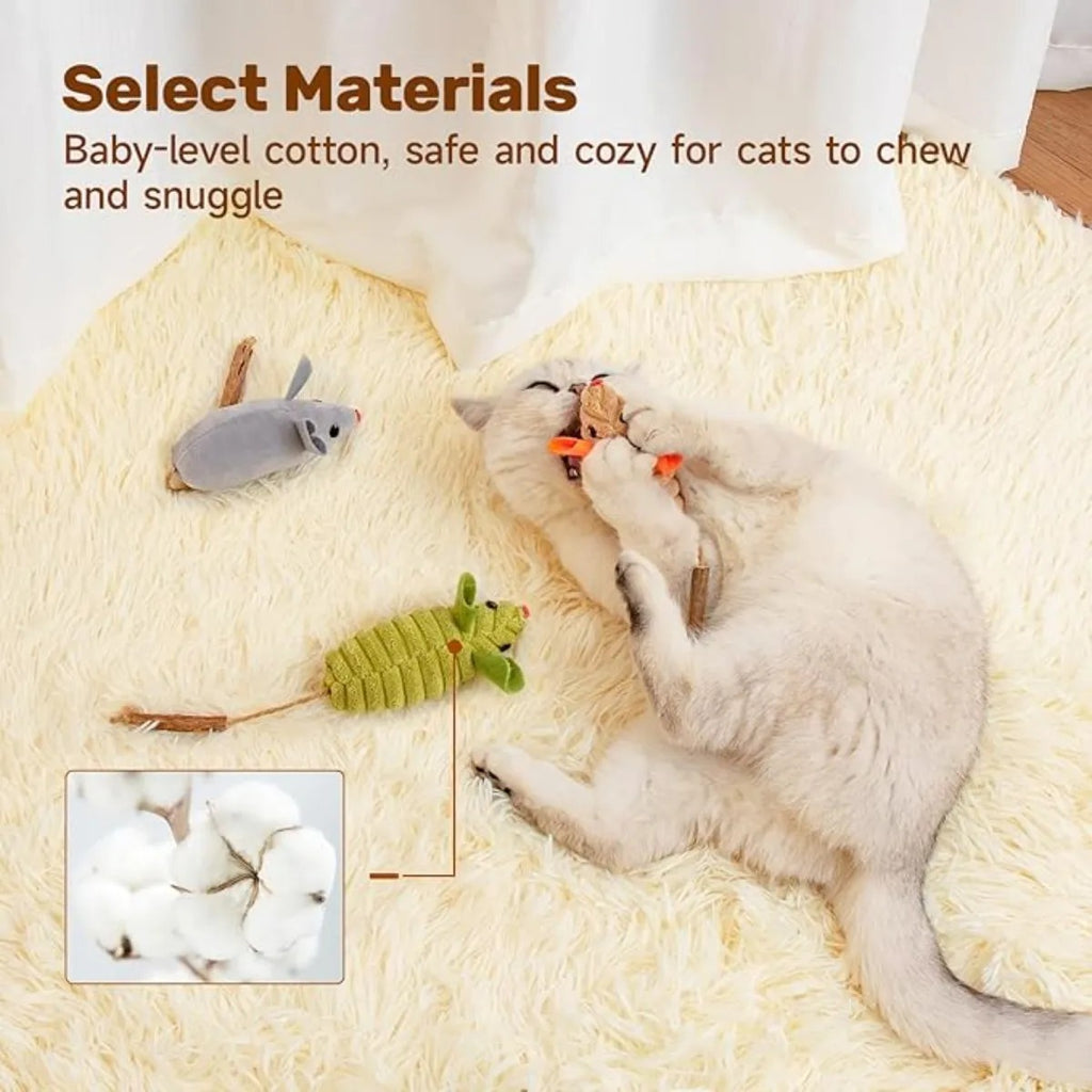 Potaroma 3 Ratones Juguetes Para Gato Sonido Catnip Matatabi
