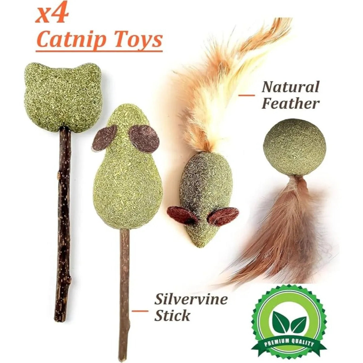 Juguetes Para Gatos Kidpet 12pzs Silvervine Para Morder