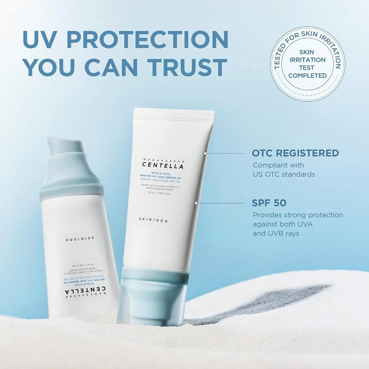 Protector Solar Serum Facial Coreano Spf50 Centella 50ml