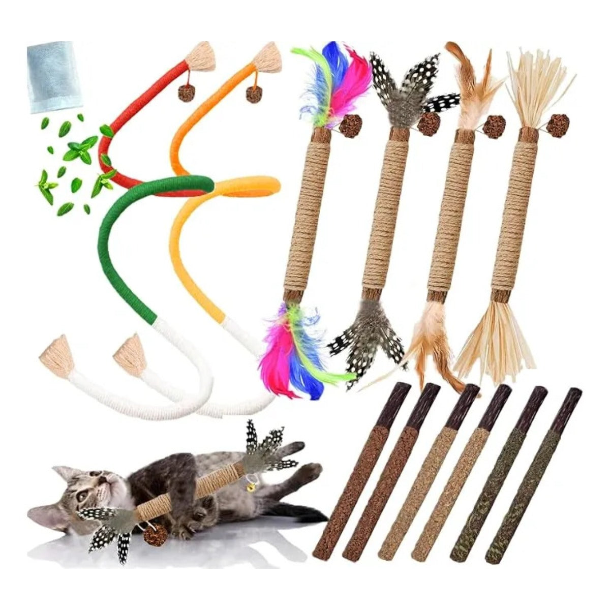 Juguetes Masticables Grembeb Para Gatos 12pzs Catnip Palitos