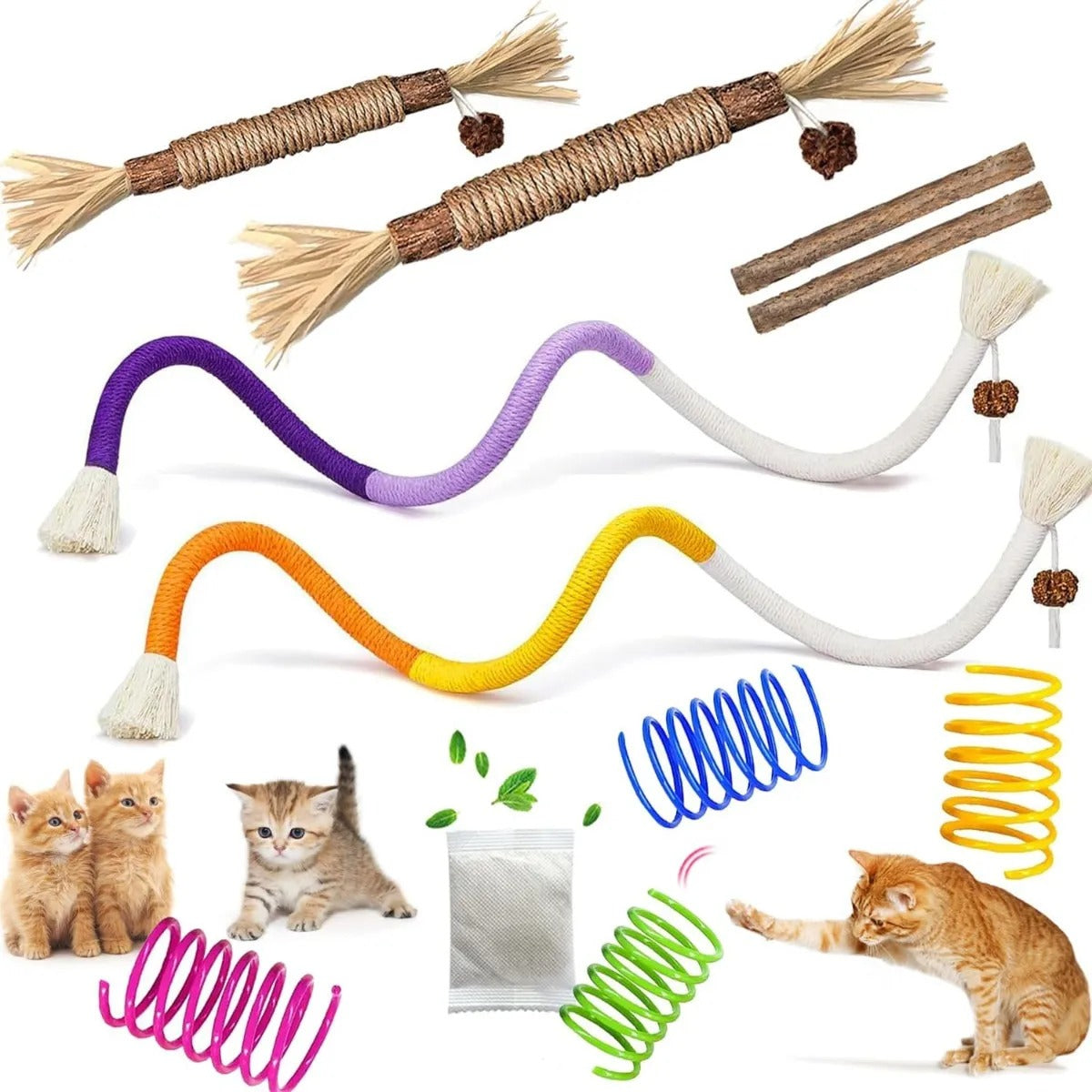 Juguetes Interactivos Palitos Itplus Gatos Catnip Resorte