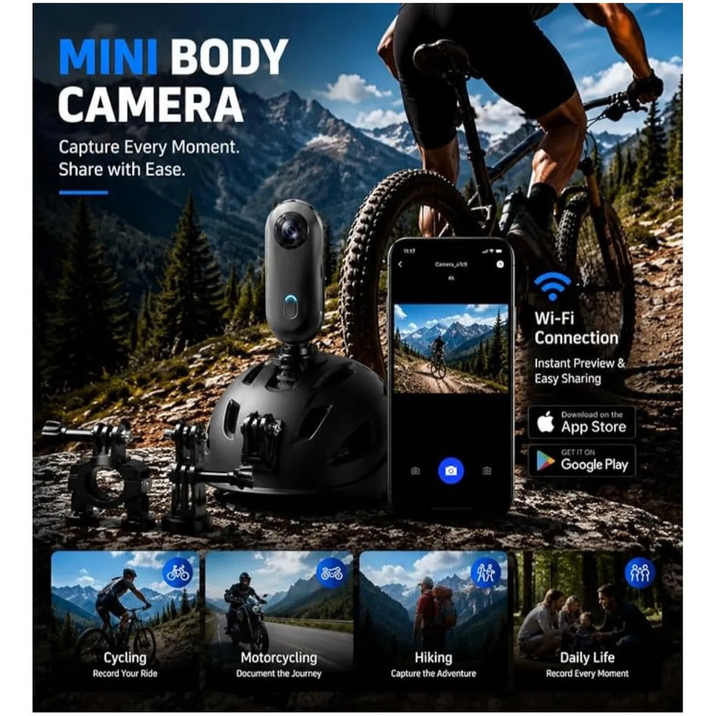 Mini Camara Corporal Magnetica 4k 128gb Impermeable