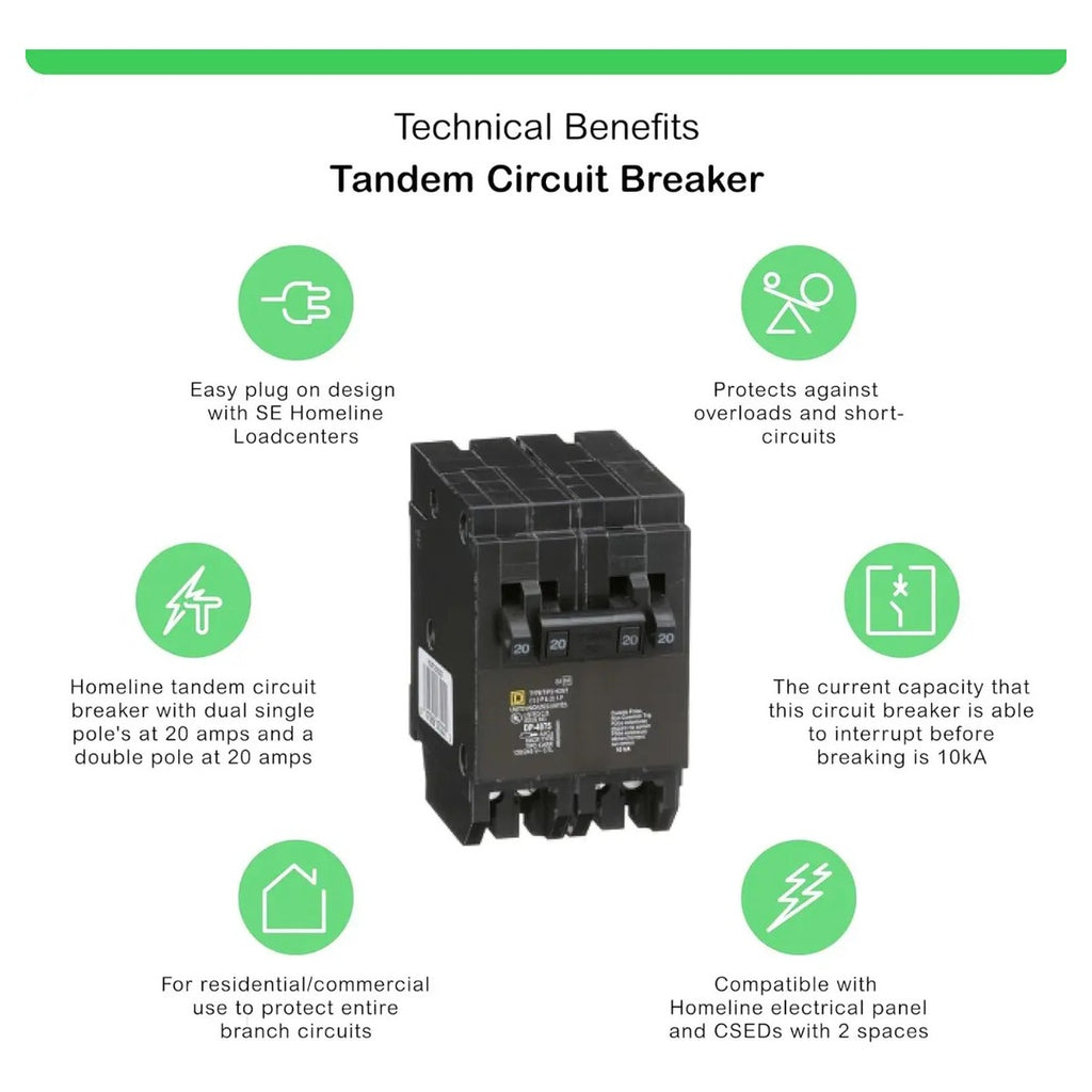 Interruptor Automático Homeline 20a Square D Por Schneider