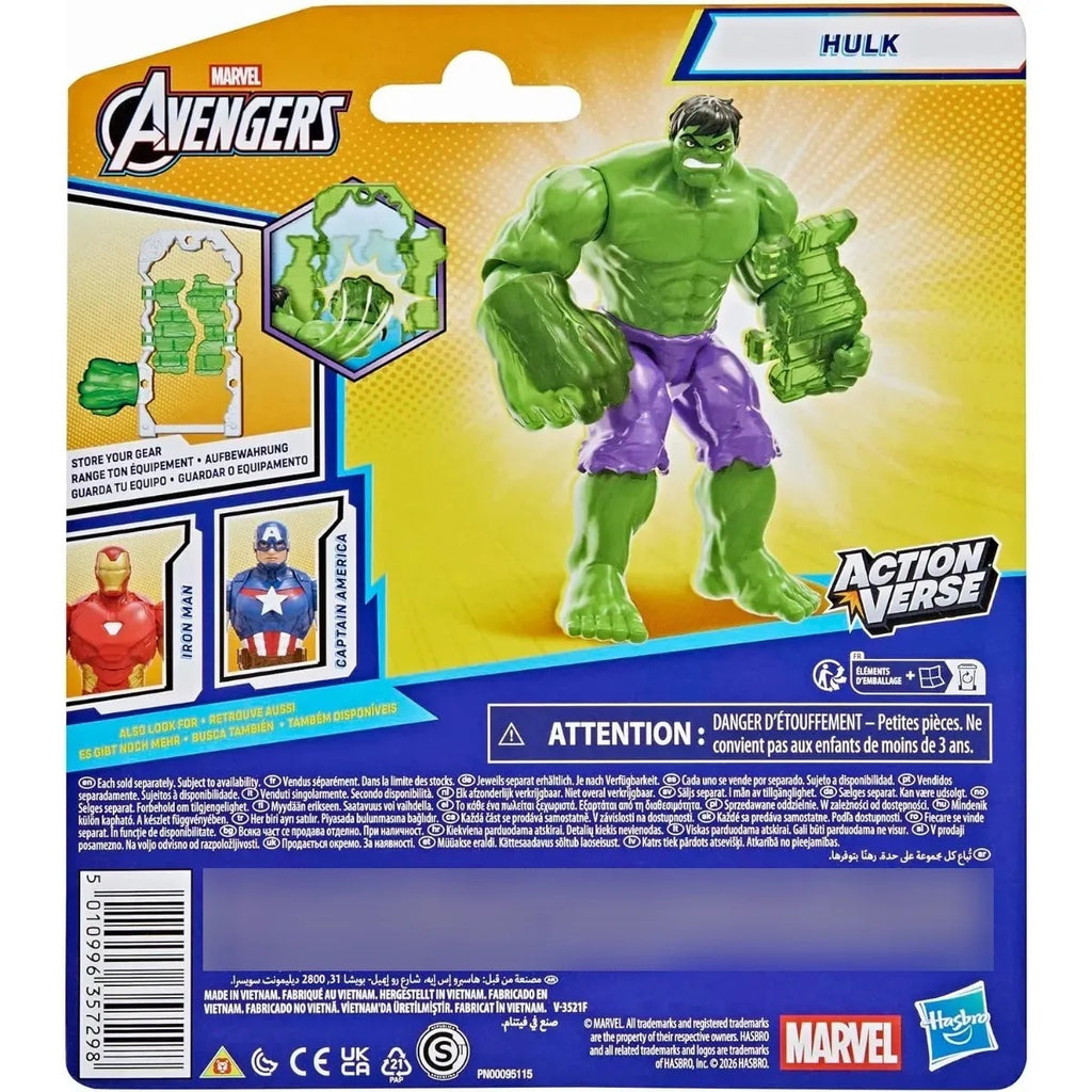 Marvel Avengers Hulk Figura 11cm Con Accesorios
