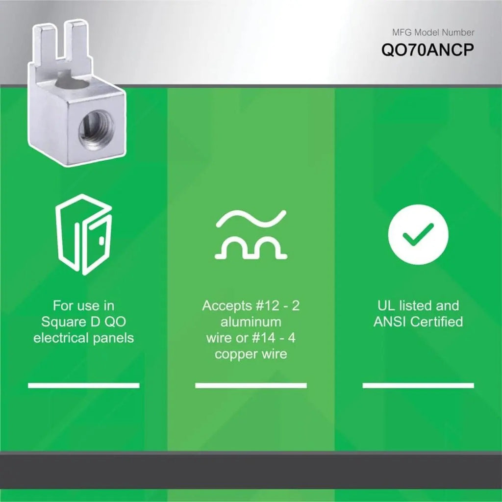 Kit Auxiliar Square D Qo70ancp Neutro Carga 100a