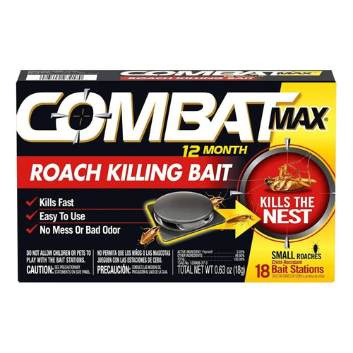 12 X Combat Max Cebo Mata Cucarachas Seguro Para Niños