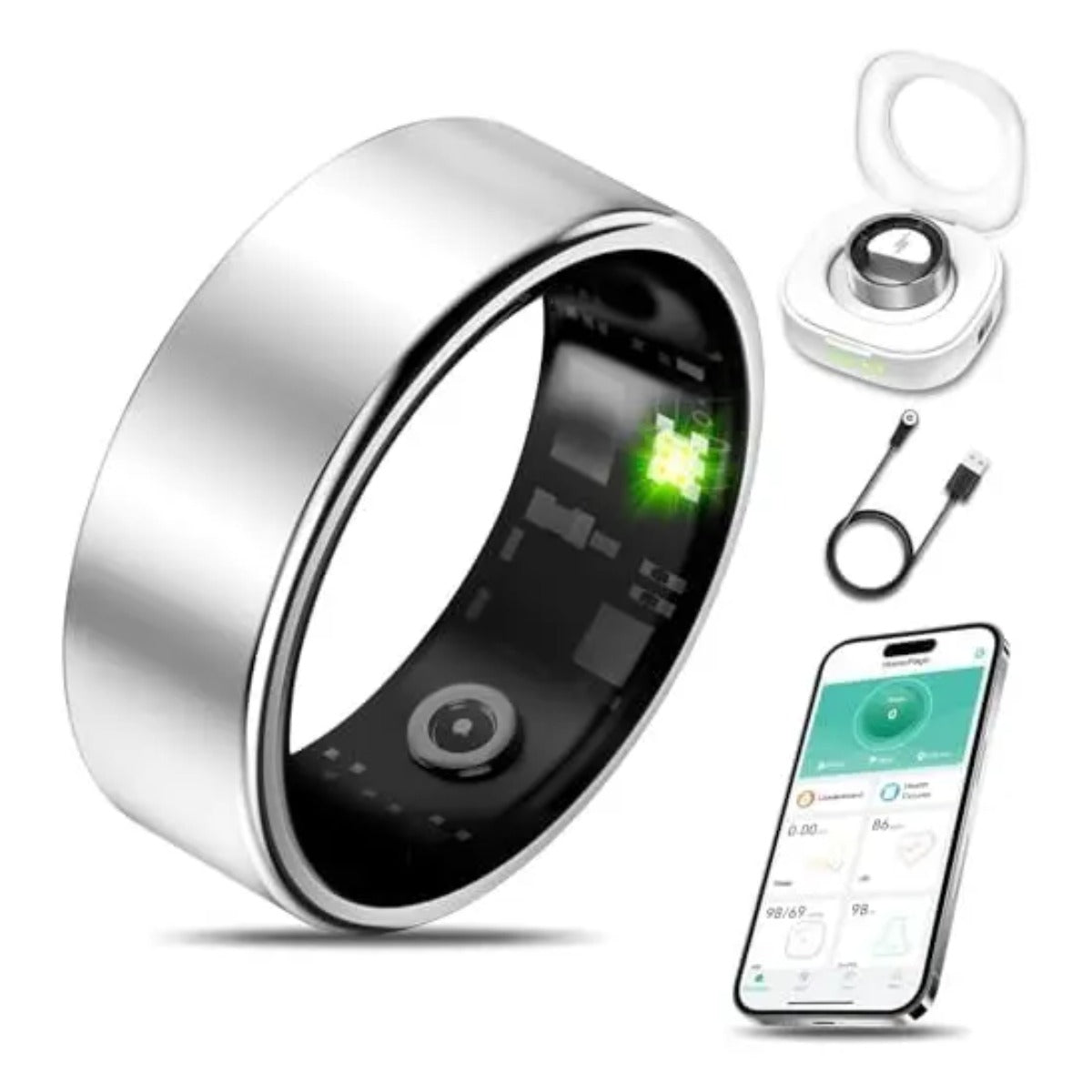 Anillo Inteligente Salud Fitness Ritmo Cardiaco Oxigeno Ip68