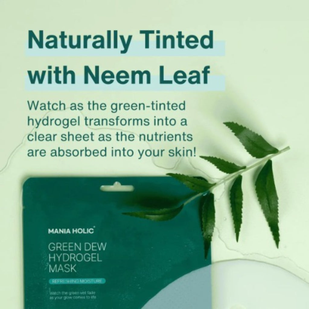Green Dew Máscara De Hidrogel Mascarilla Vegana Con Hoja