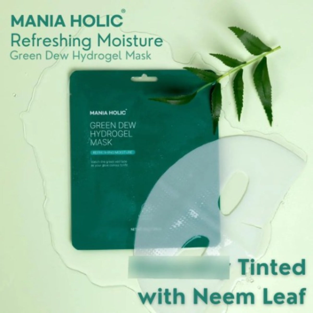 Green Dew Máscara De Hidrogel Mascarilla Vegana Con Hoja