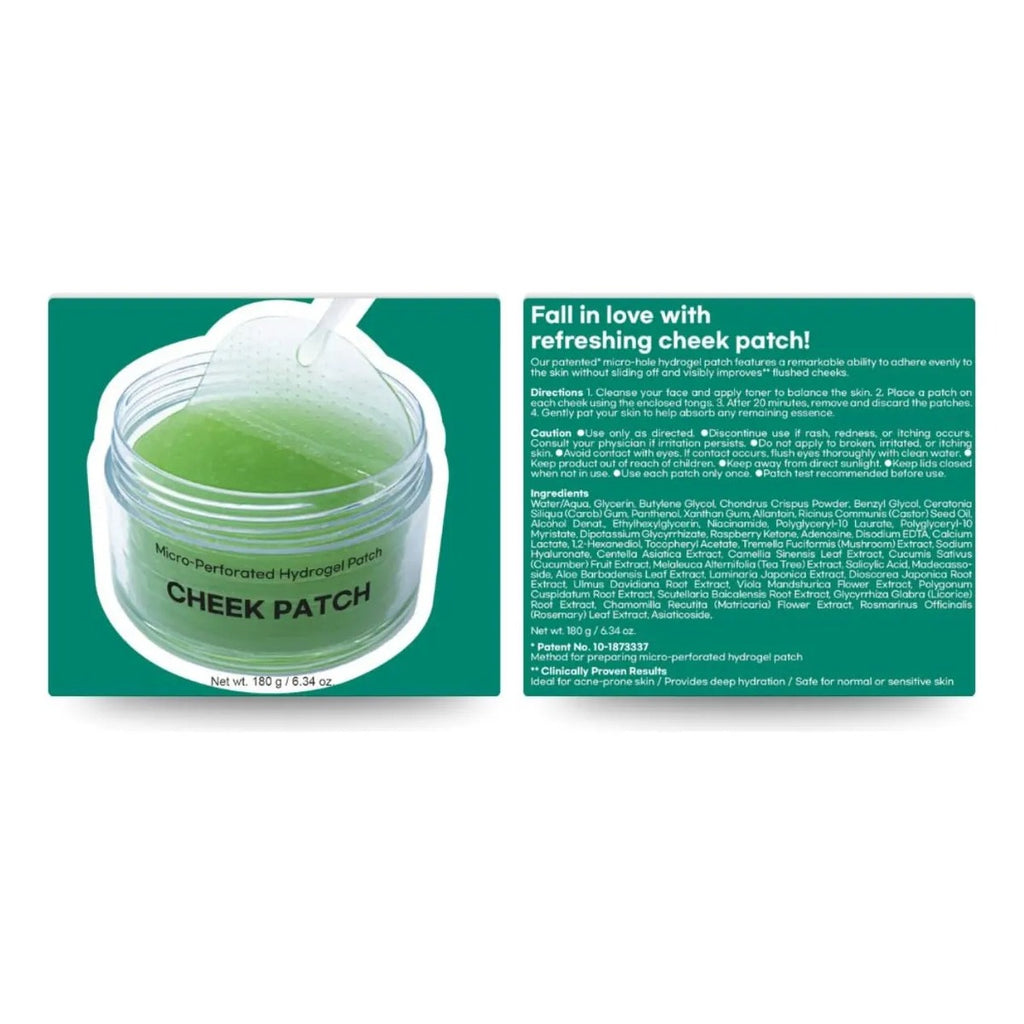 Parche Facial Hidrogel Hidratante Vegano Coreano