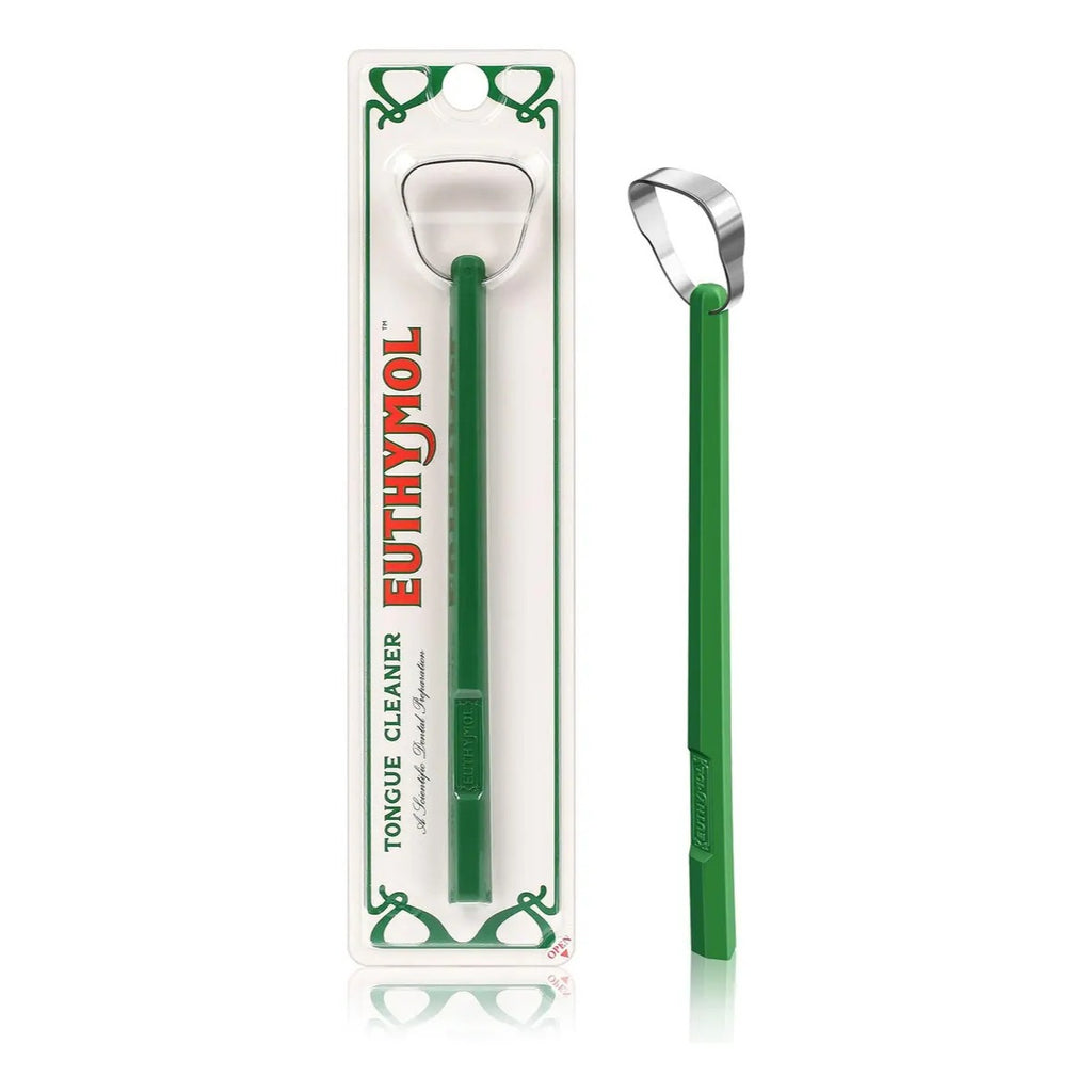 Raspador de Lengua de Acero Inoxidable Euthymol para Reducir el Mal Aliento