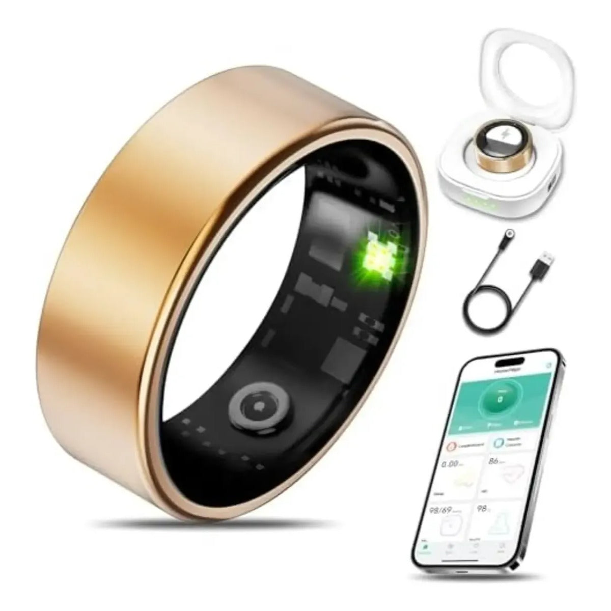 Anillo Inteligente Salud Fitness Ritmo Cardiaco Oxigeno Ip68