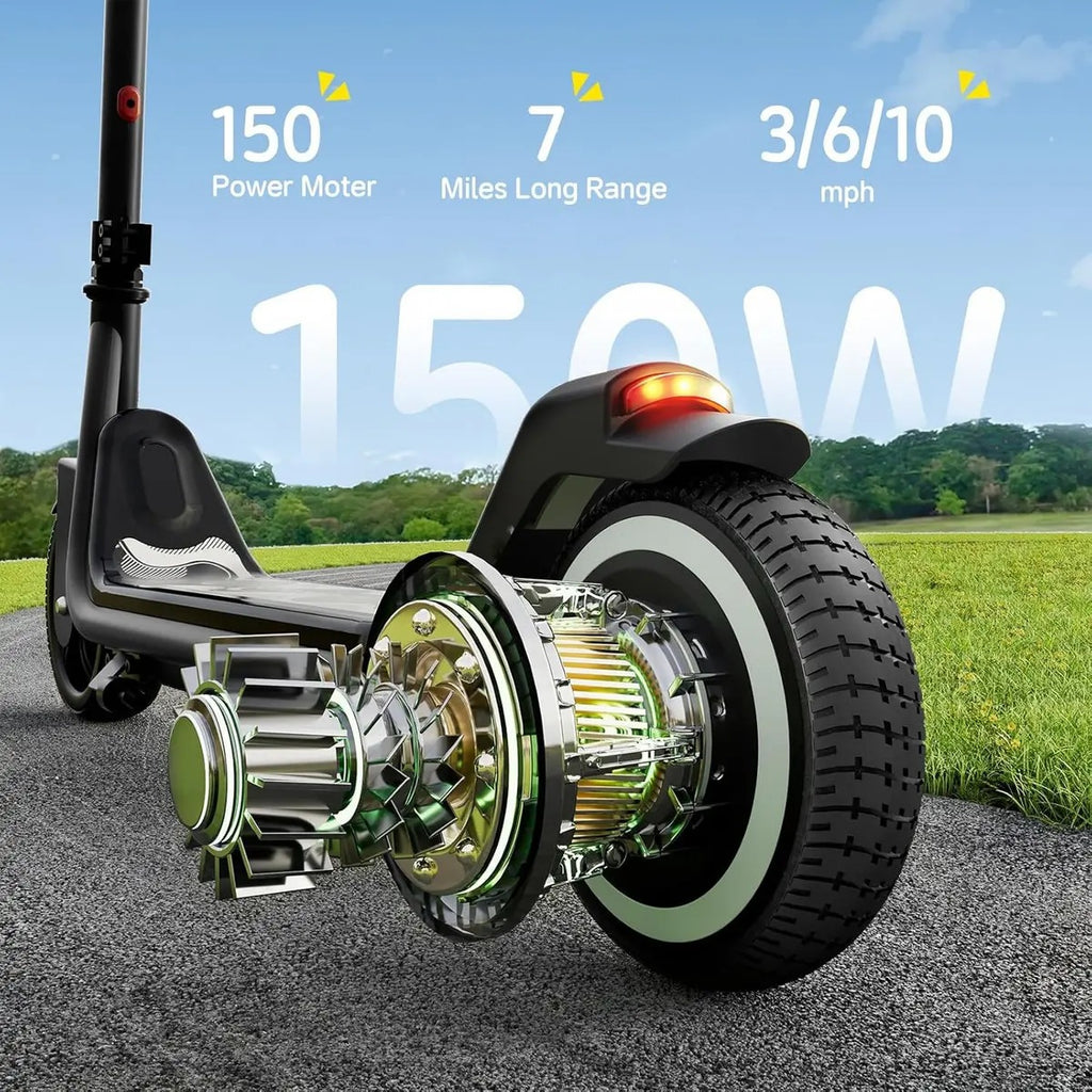 Scooter Eléctrico ECOROAD EK6 Negro Plegable Batería Ion Litio 12V Freno Disco