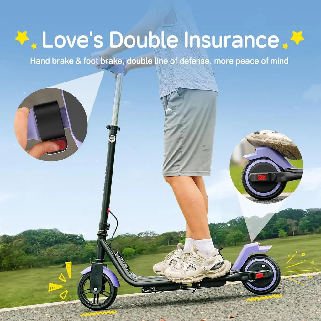 Scooter Eléctrico ECOROAD EK6 Negro Plegable Batería Ion Litio 12V Freno Disco