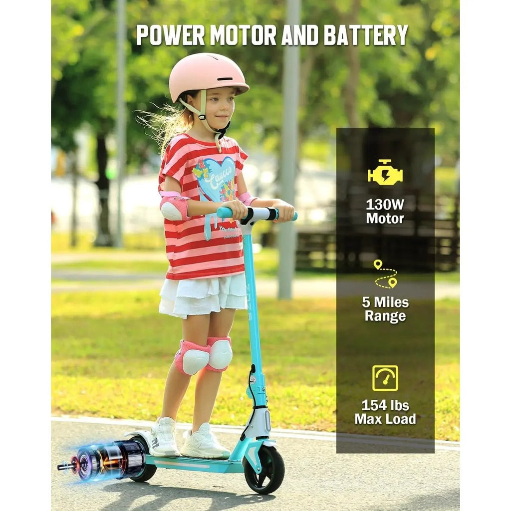 Scooter Eléctrico Niños 6 A 12 Años Plegable Luces Led