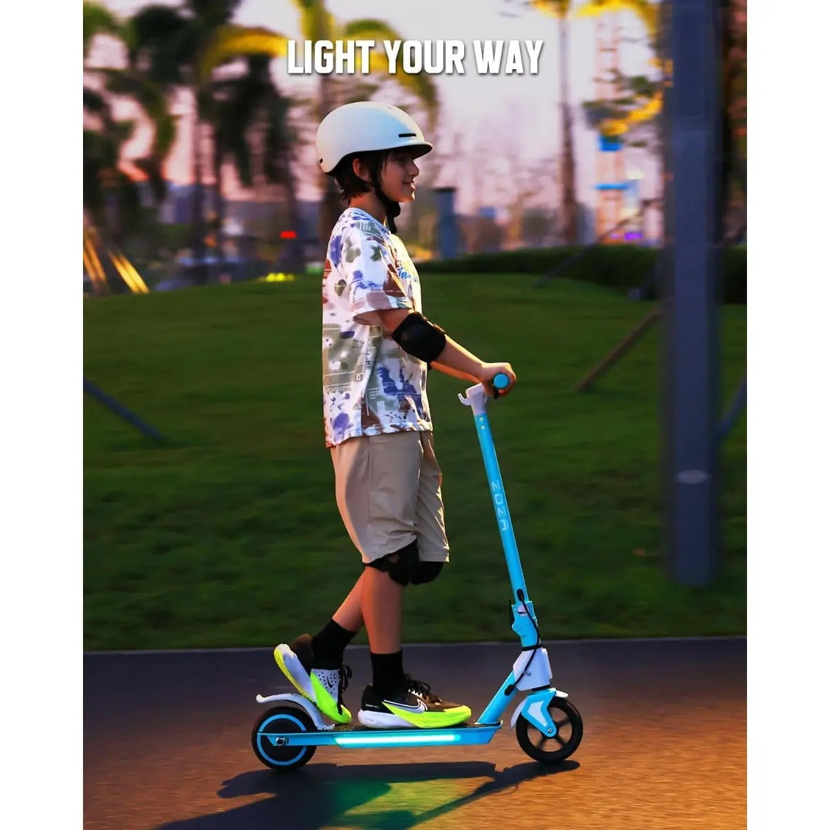 Scooter Eléctrico Niños 6 A 12 Años Plegable Luces Led