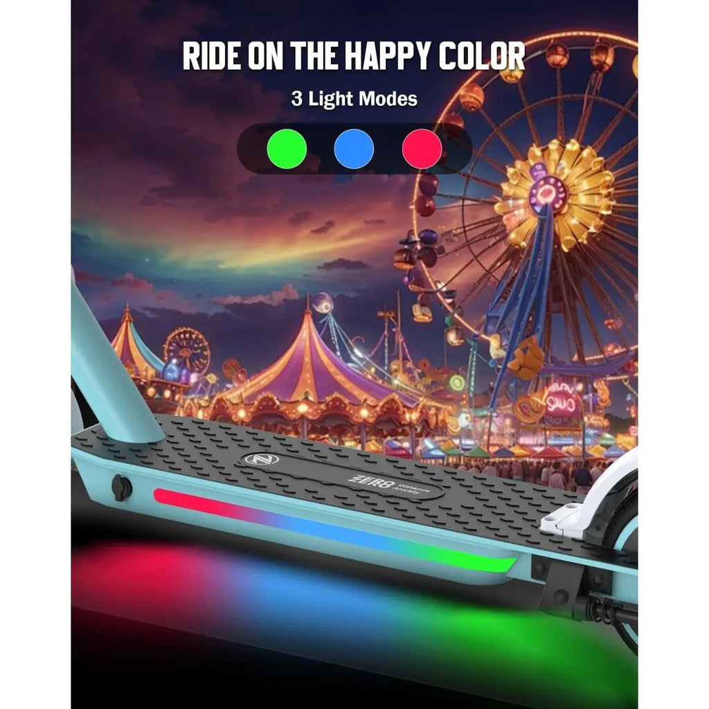 Scooter Eléctrico Niños 6 A 12 Años Plegable Luces Led