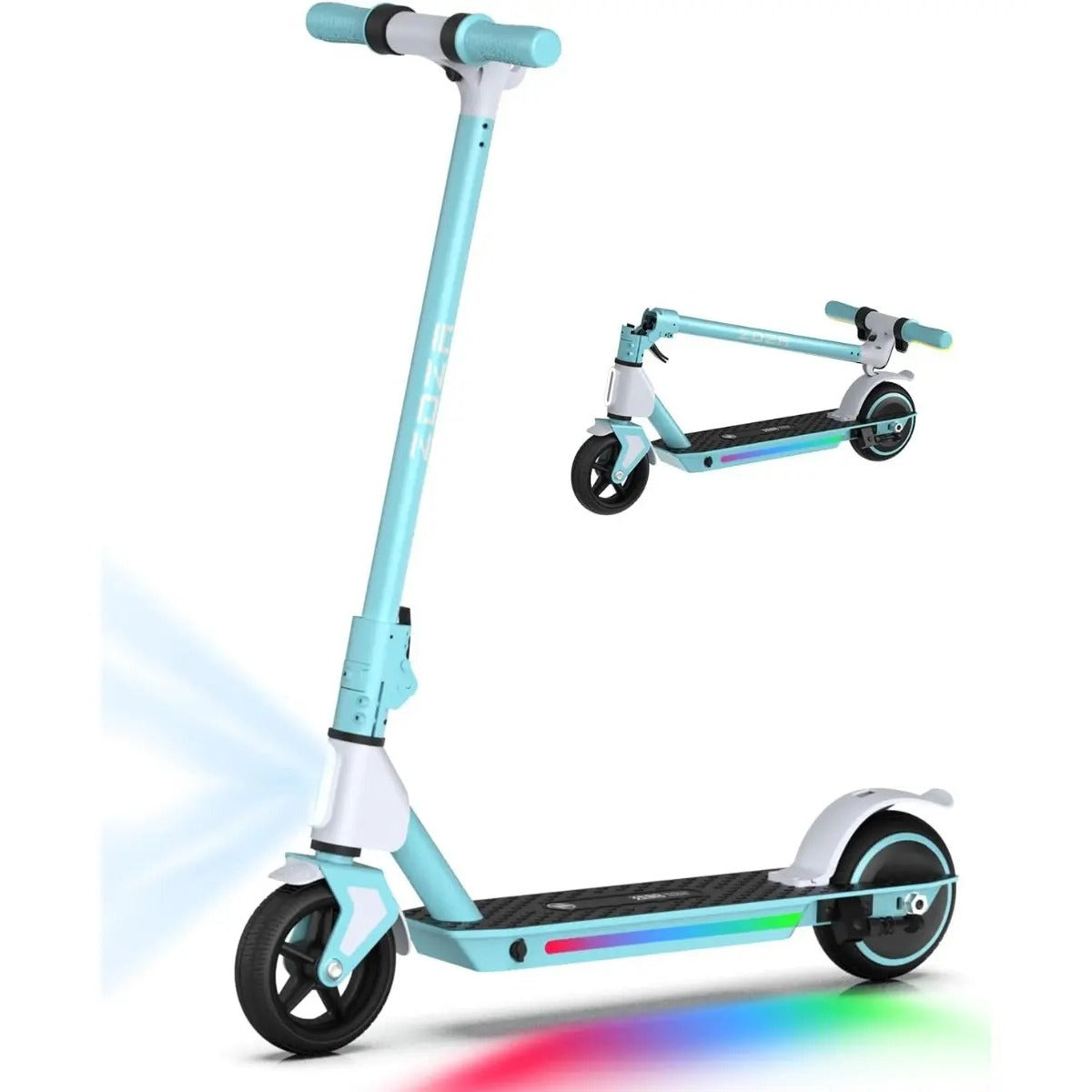 Scooter Eléctrico Niños 6 A 12 Años Plegable Luces Led