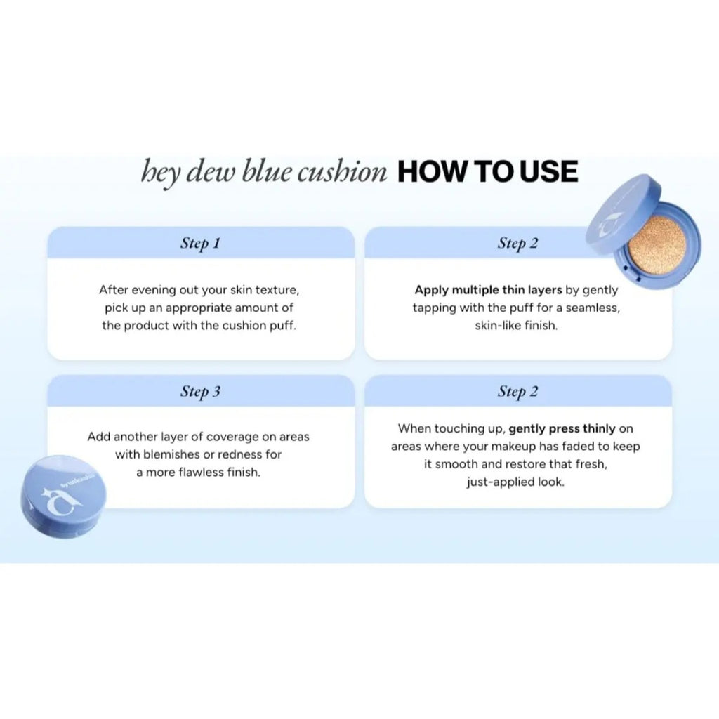 Base Cushion Unleashia Hey Dew Blue 26 Tonos