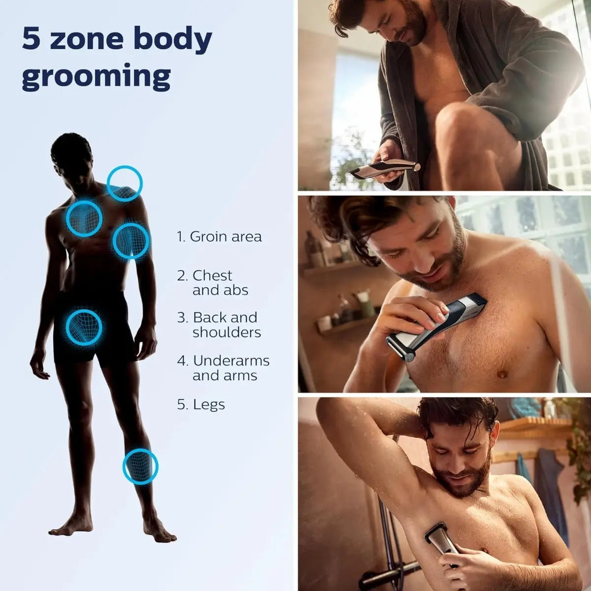 Recortadora Philips Bodygroom 7000 Impermeable Cuerpo Barba