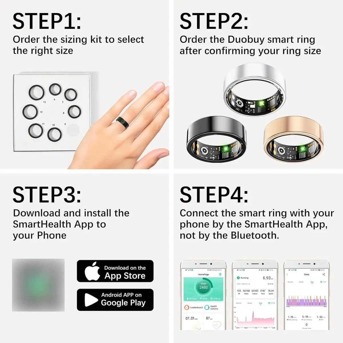 Anillo Inteligente Fitness Salud Sueño Ritmo Cardiaco Ip68