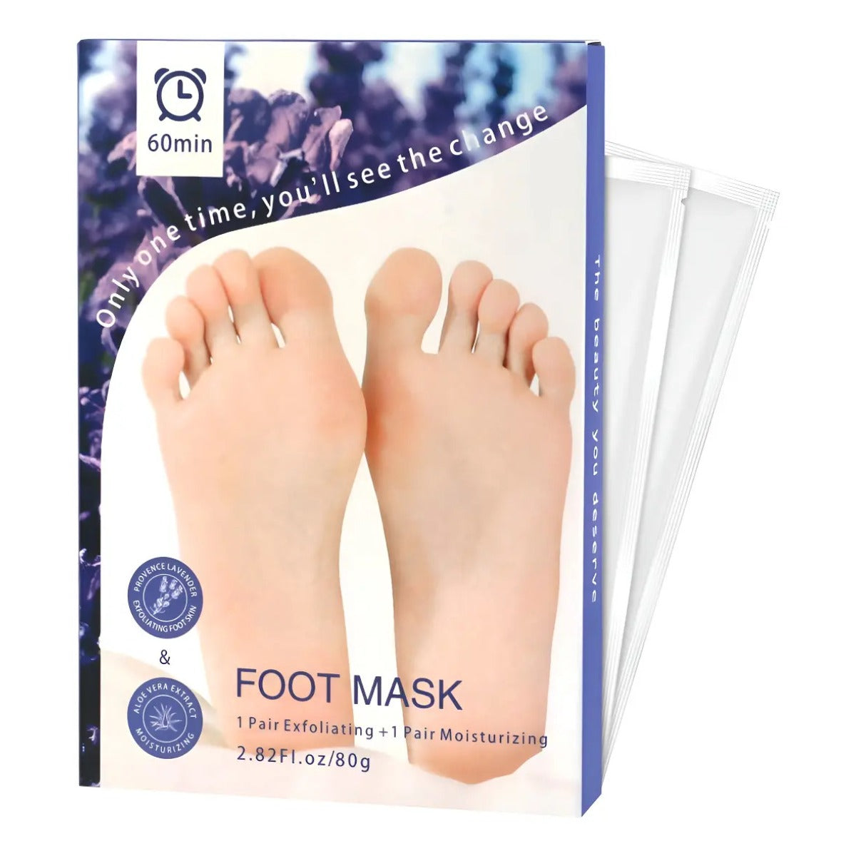 Mascarilla Bestidy001 Pies 2 Pares Exfoliante Azul