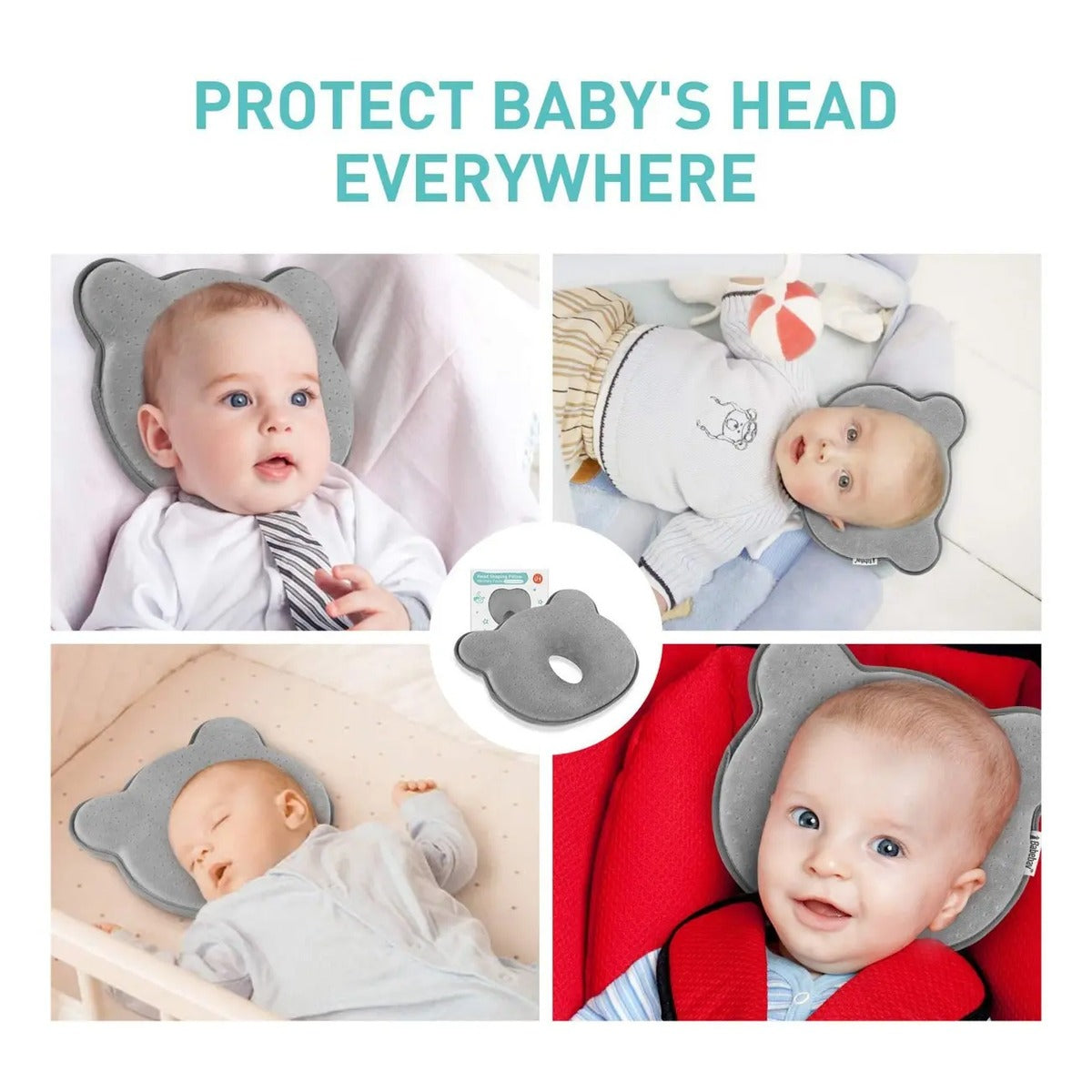 Almohada Moldeadora De Cabeza De Bebé Previene Plagiocefalia