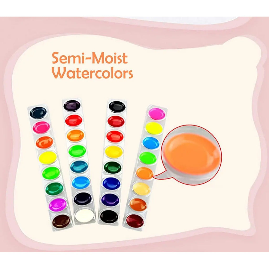 Kit Portátil De Pintura Acuarela 32 Colores + 1 Pincel