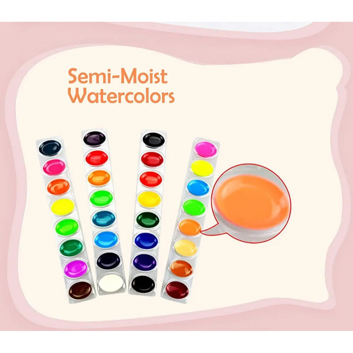 Kit Portátil De Pintura Acuarela 32 Colores + 1 Pincel