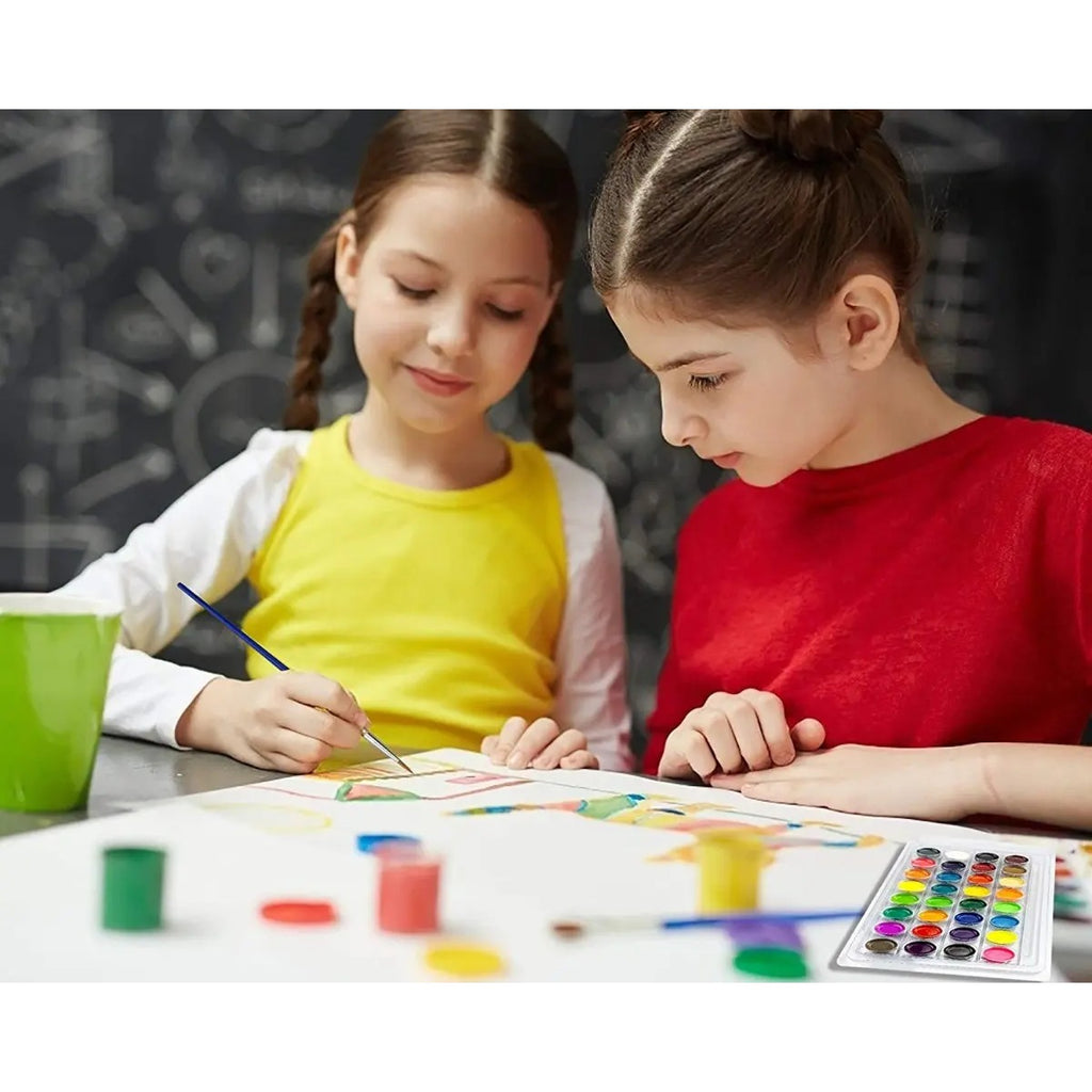Kit Portátil De Pintura Acuarela 32 Colores + 1 Pincel