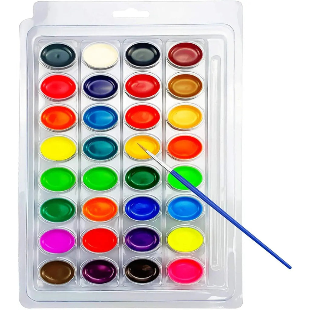 Kit Portátil De Pintura Acuarela 32 Colores + 1 Pincel