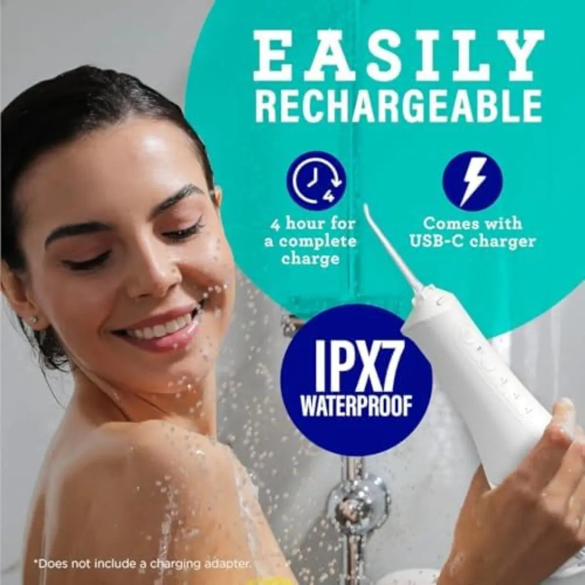 Irrigador Dental Portatil Xl 380 Ml Con Temporizador